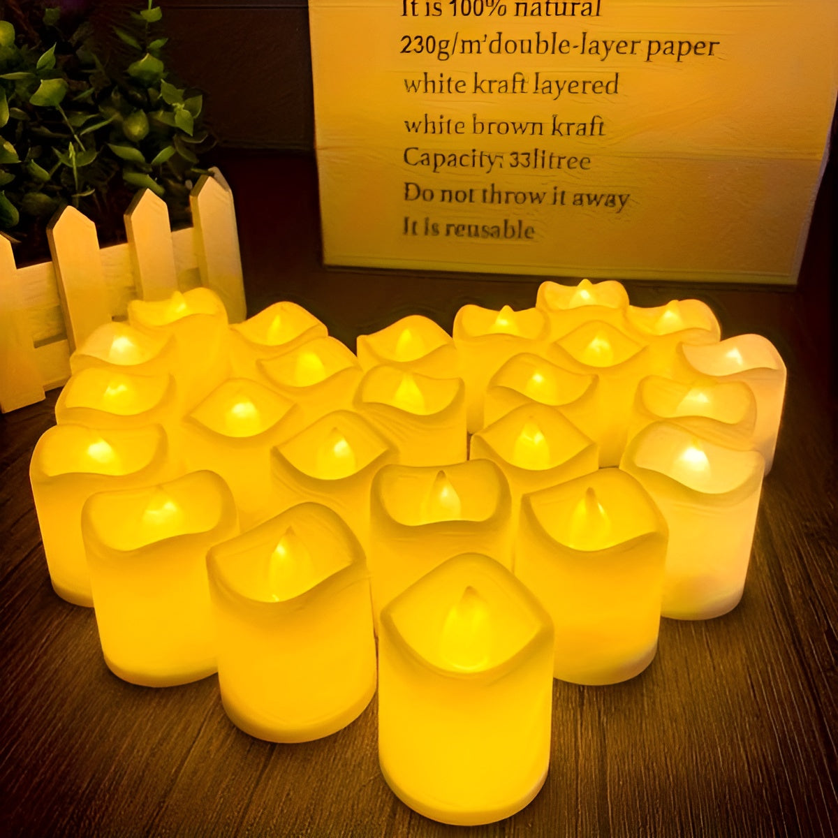 TwinkleLite Light - Flammenlose Flackernde Elektrische LED-Kerzenlichter - Saisonale Dekoration