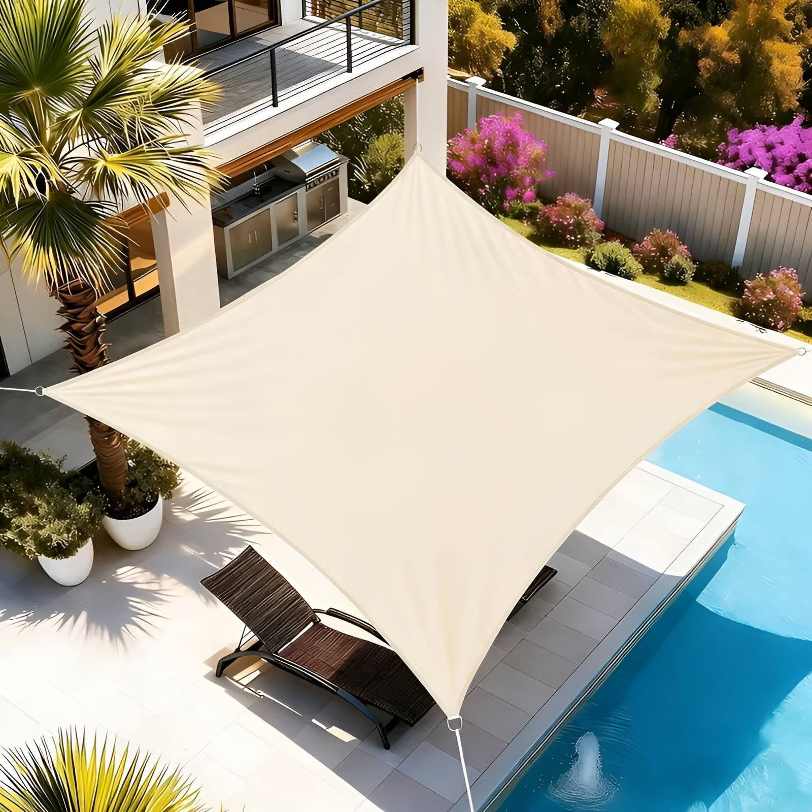 UV-beständiges Sonnensegel – Wasserdicht Windfest & Ideal für Terrasse Garten und Balkon - Sonnenschirm