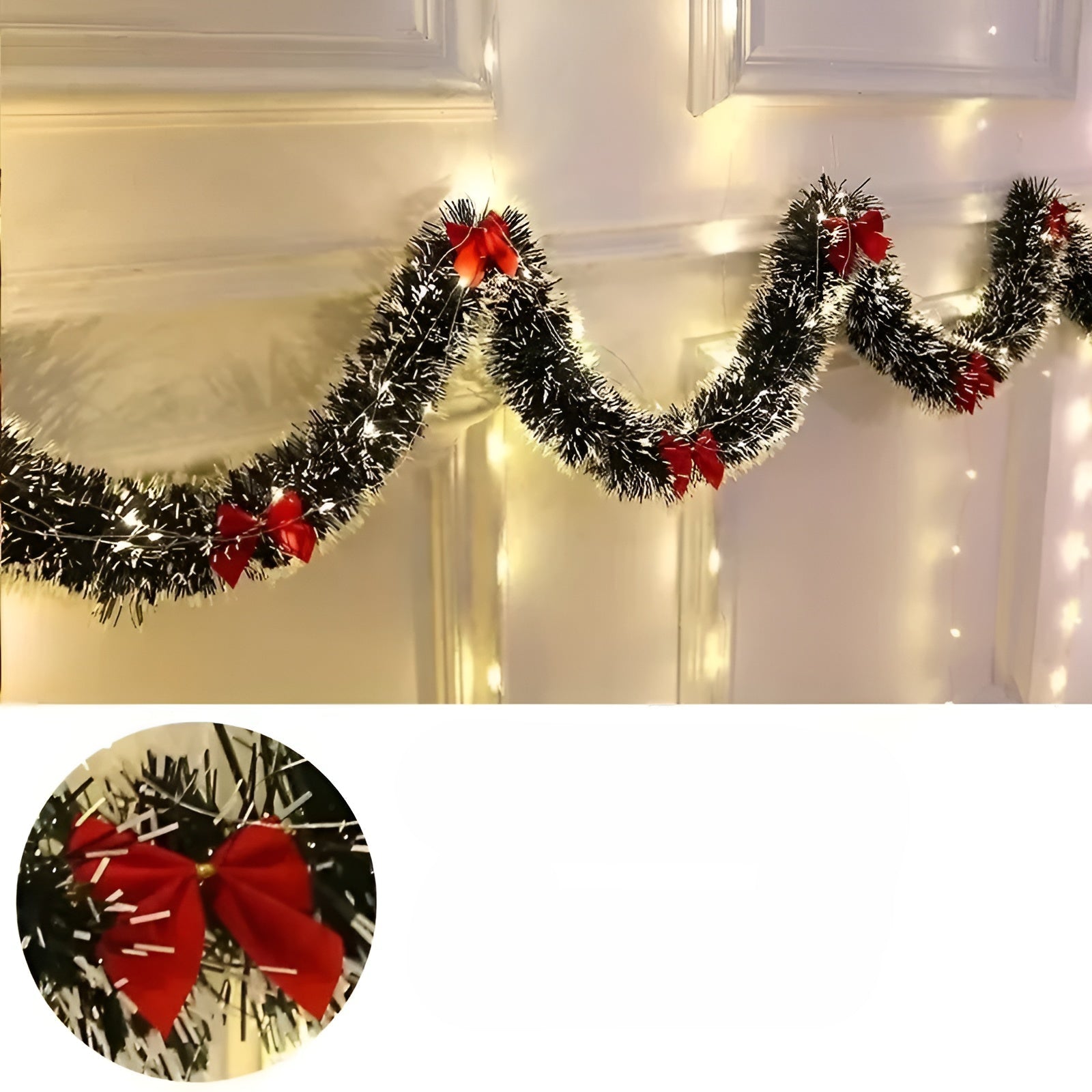 2er Set LED-Lichtergirlanden – Warmes Licht & Batteriebetrieb | Stimmungsvolle Weihnachtsbeleuchtung