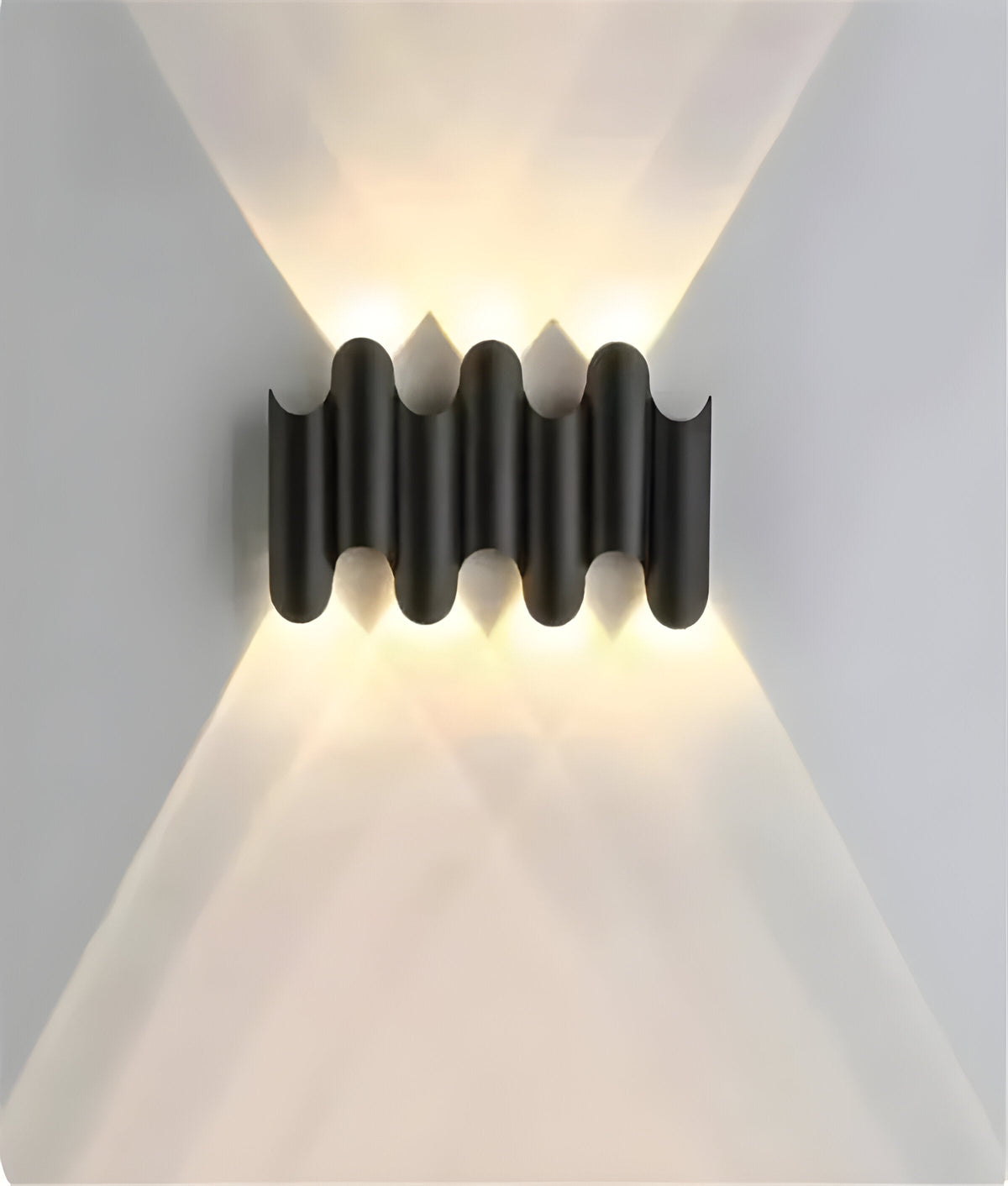 VerandaShine Light – Moderne wasserdichte Außenwandleuchte - 7W Schwarz / Kaltes Weiß (5500K-7000K) - Wandlampe