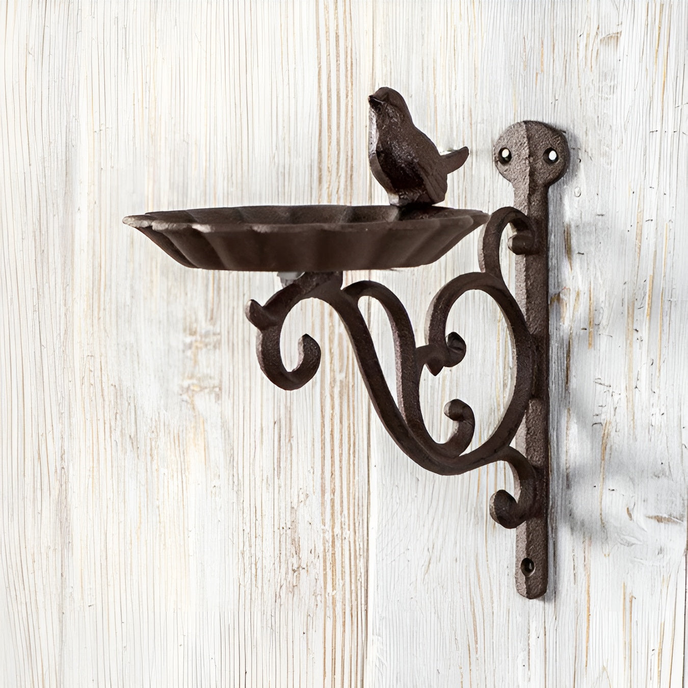 Vogeltränke aus Gusseisen – Dekorative Wasserschale im Landhausstil für den Garten - Vogelbad