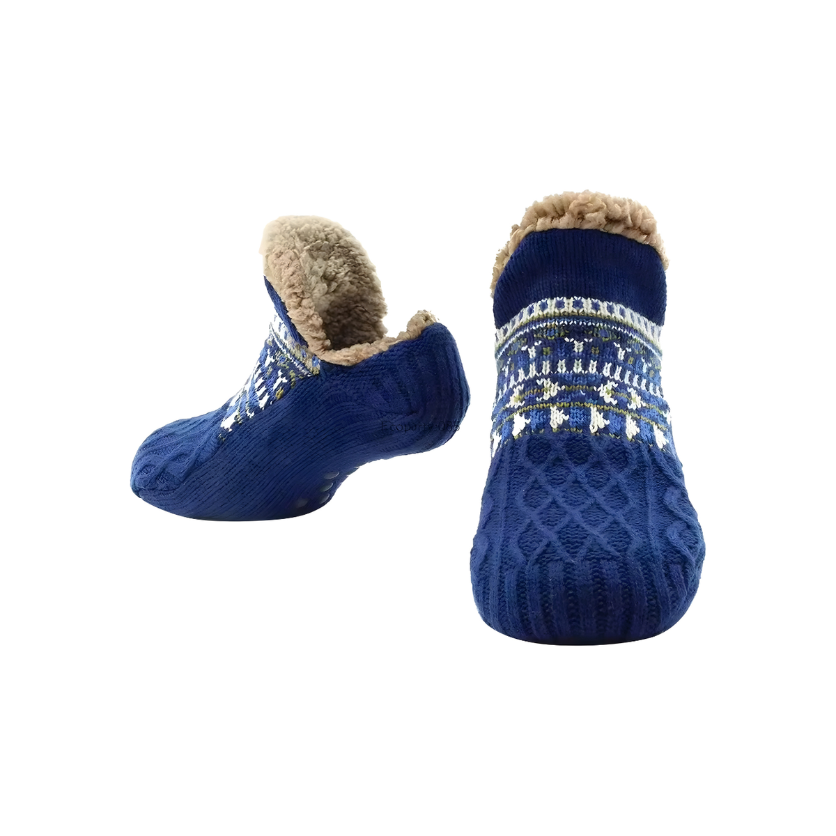 Volrad Socken - Kuschelige Rutschfeste Yoga-Socken - Blau / 35 - 39(24cm) - Saisonale Dekoration
