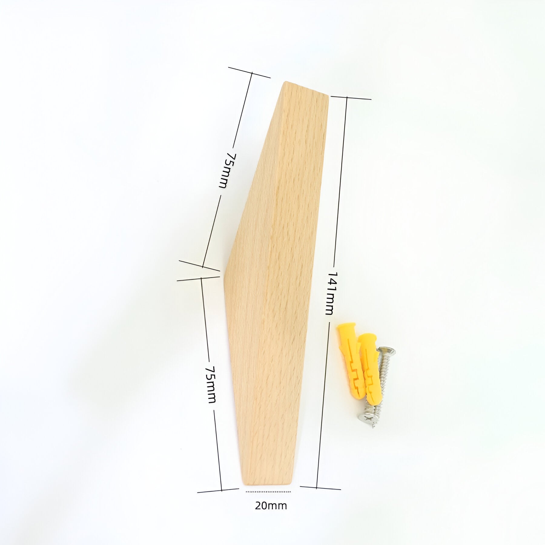 Wandhaken aus Holz – Natürliches Design für Jacken Handtücher & Accessoires - Wandhaken
