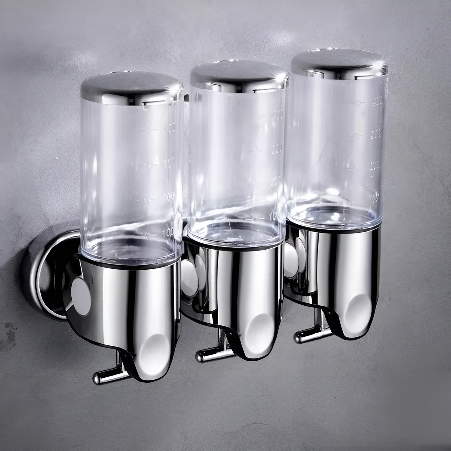 Wandseifenspender – Elegantes Design für ein Badezimmer - 3 Stück / Transparent - Seifenspender