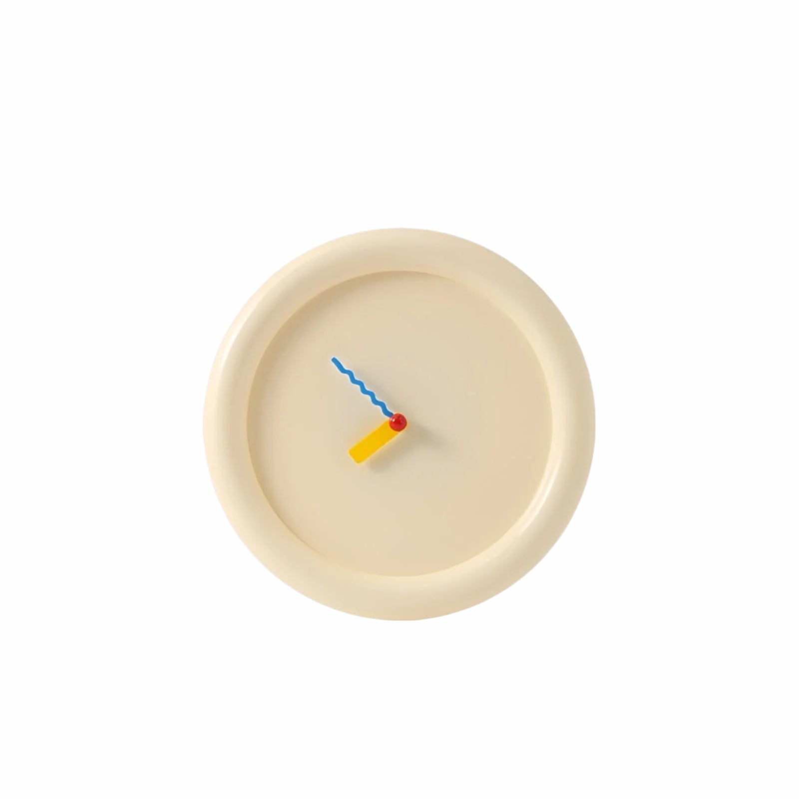 Wanduhr im Memphis Stil – Moderne Dekoratives Design für Wohnzimmer & Büro - Milchweiß - Wanduhr