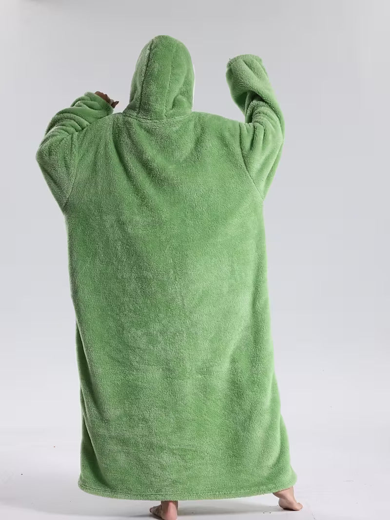 Hoodie-Decke in Dunkelblau – Gesamtansicht