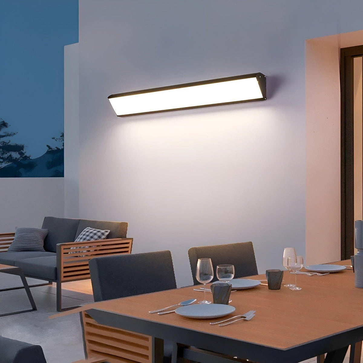 Wasserdichte LED-Wandleuchte – Modernes Lichtband für Garten & Terrasse - Wandlampe