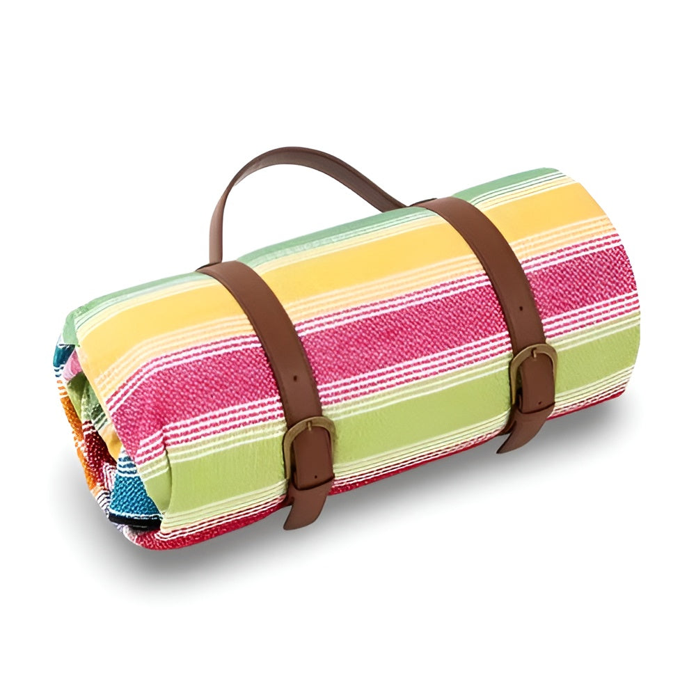 Wasserdichte Picknickdecke – faltbar und waschbar | Karomuster mit Tragegriff - Picknickdecke