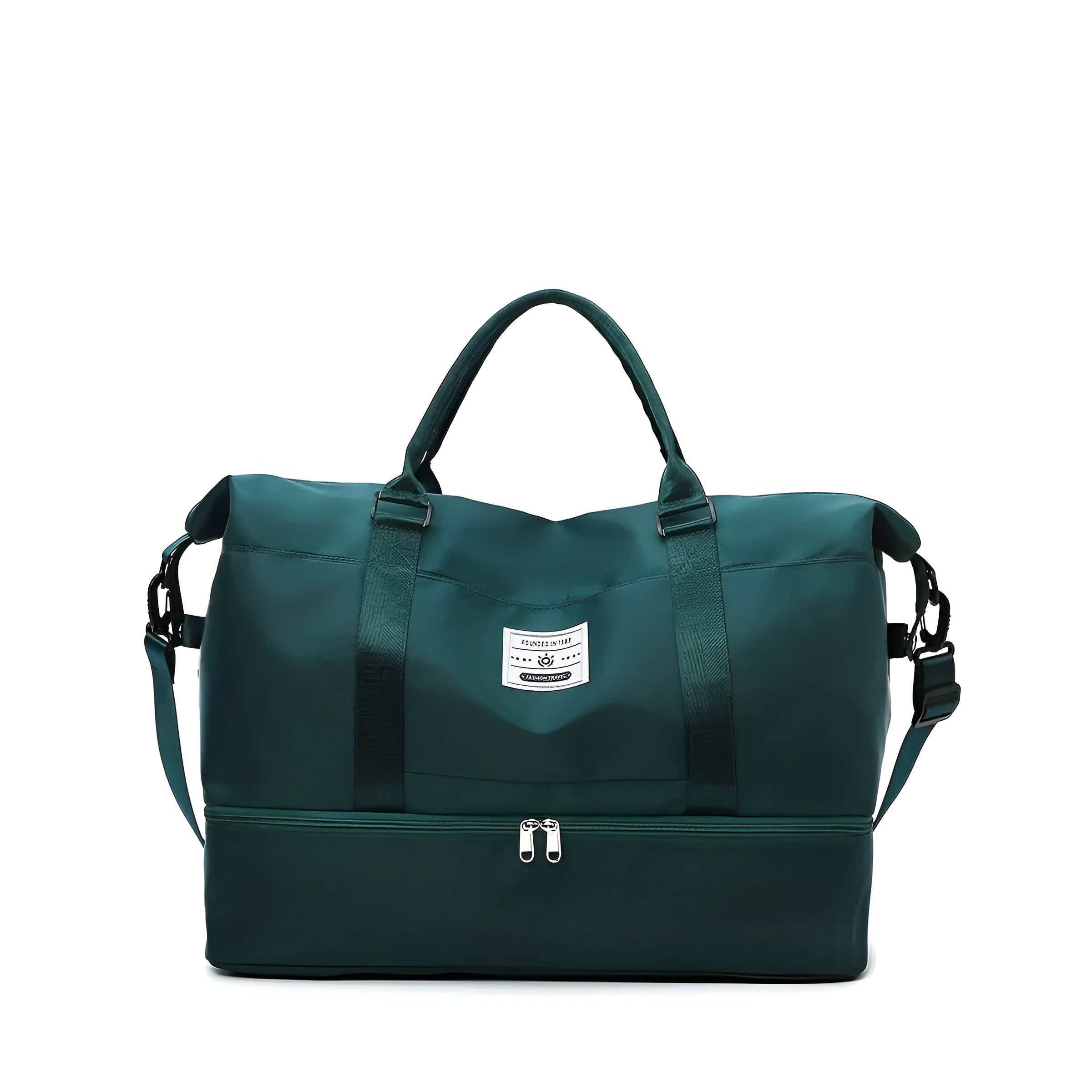 Wasserdichte Reisetasche – Geräumiges Design mit mehreren Aufbewahrungsfächern - Dunkelgrün - Reisetasche