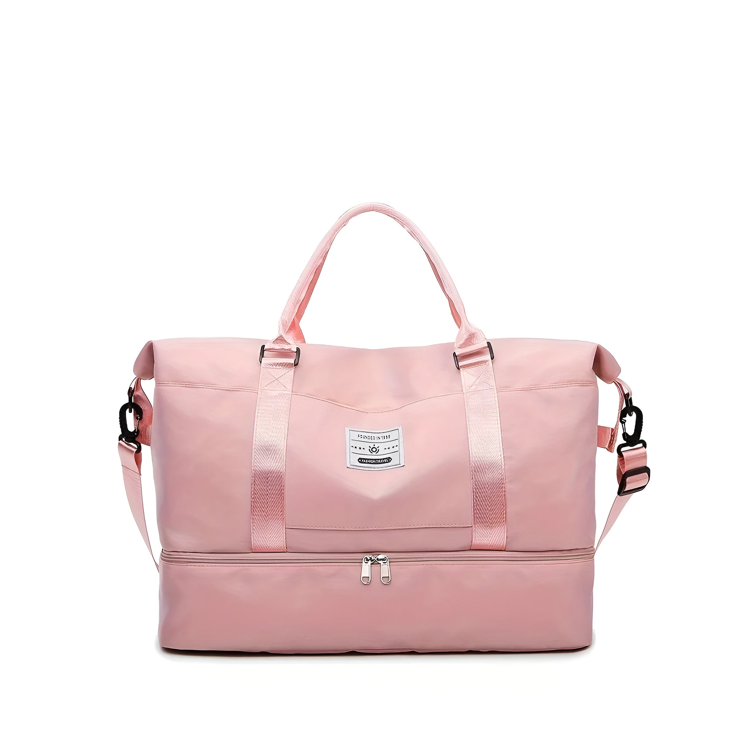 Wasserdichte Reisetasche – Geräumiges Design mit mehreren Aufbewahrungsfächern - Hellrosa - Reisetasche