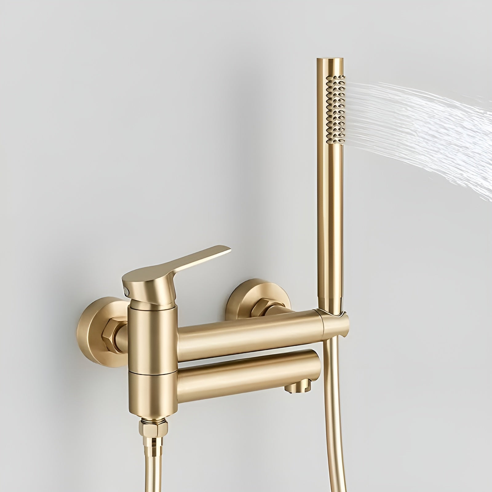 Wasserfall-Badewannenarmatur mit Handbrause – Modernes Duschsystem für Badewanne & Dusche - Wasserhahn und Dusche
