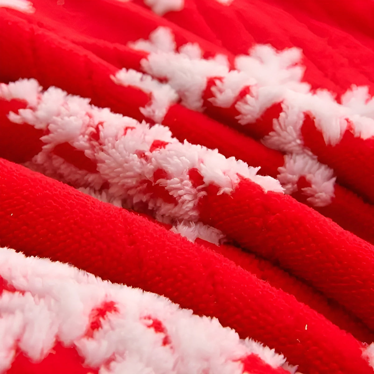 Weiche Fleece-Decke mit Schneeflockenmotiv – Kuschelig & Wärmend | Perfekt für Sofa und Bett - Decke