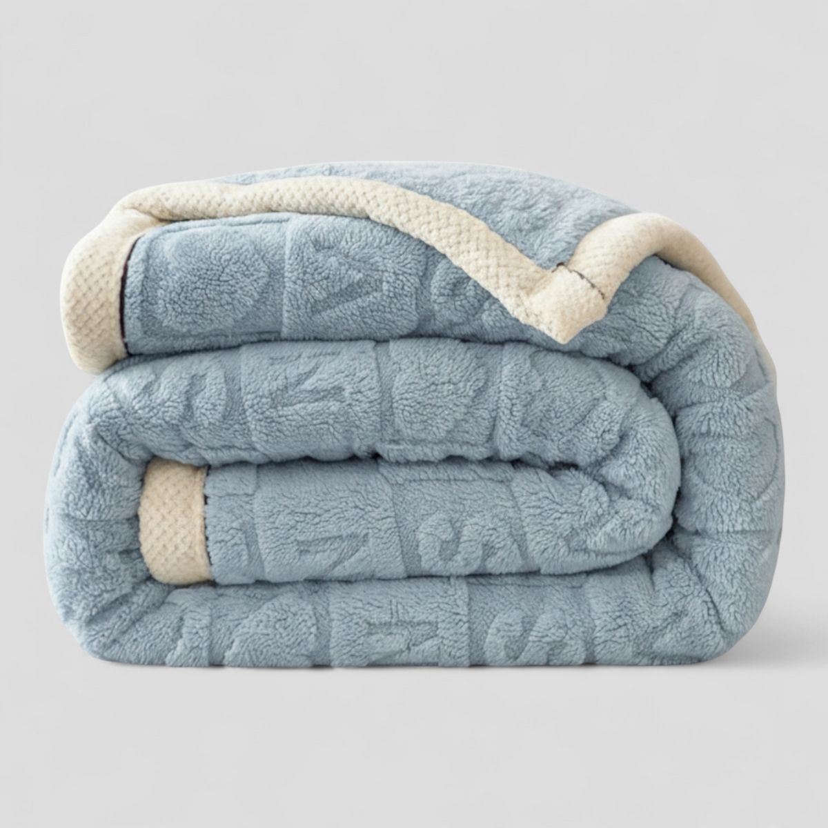 Weiche Fleece-Kuscheldecke für Sofa und Bett – waschbares Wohndecke-Plaid - Blau / 70x100cm - Decken und Plaids