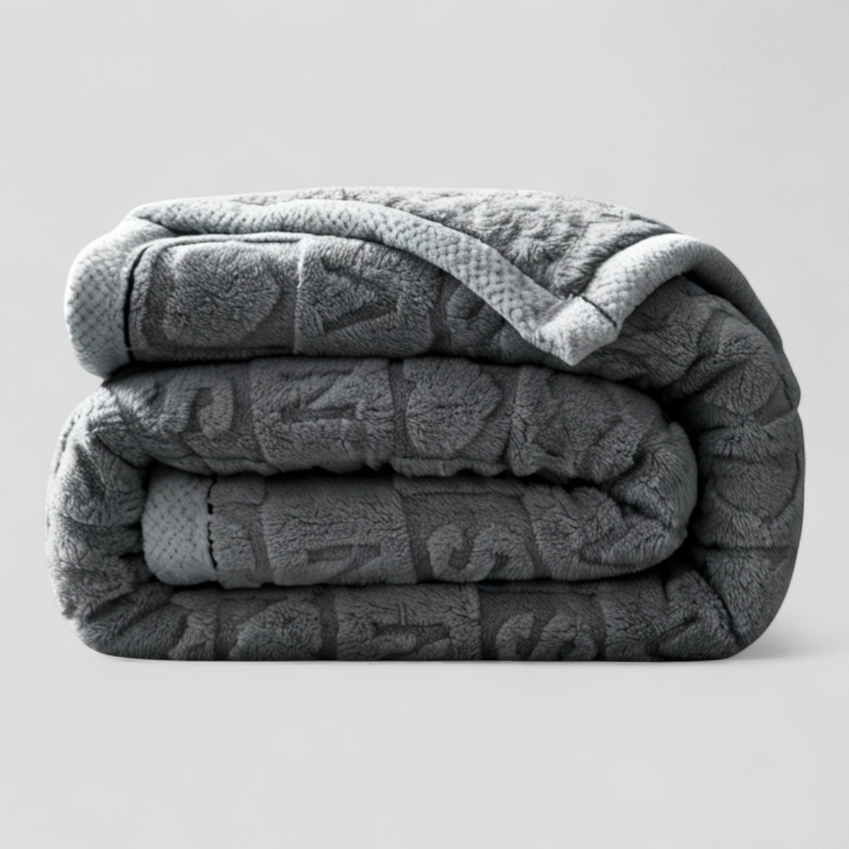 Weiche Fleece-Kuscheldecke für Sofa und Bett – waschbares Wohndecke-Plaid - Grau / 70x100cm - Decken und Plaids
