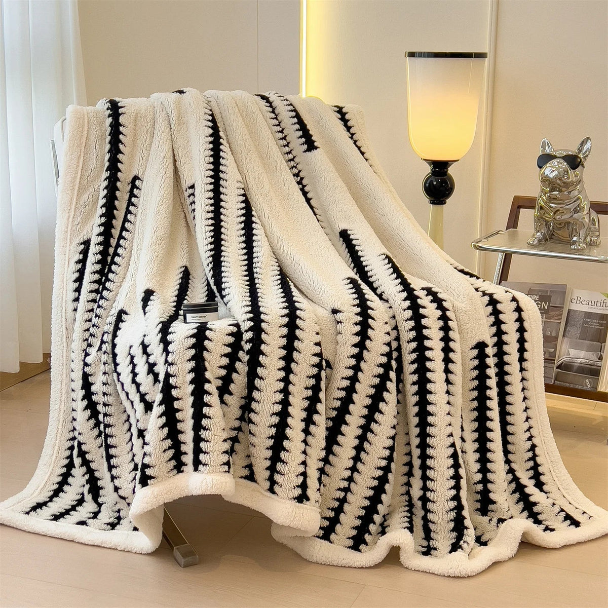Weiche Kuscheldecke aus Velour für Sofa und Bett – 5 Farben und 2 Größen - Tagesdecken und Wohndecken