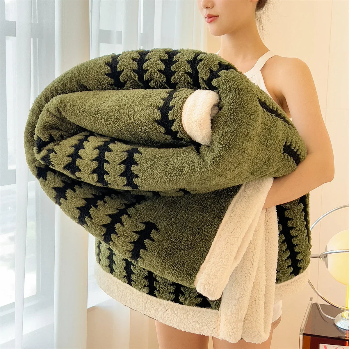 Weiche Kuscheldecke aus Velour für Sofa und Bett – 5 Farben und 2 Größen - Tagesdecken und Wohndecken