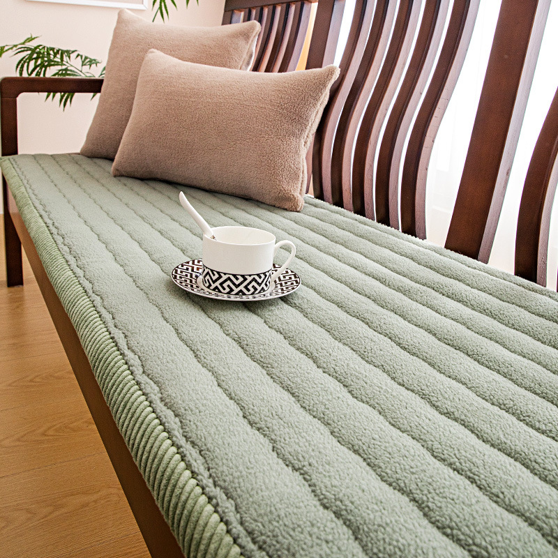 Weiche Sofaauflage aus Plüsch – Rutschfest und Warm | Perfekt für Winter & Fensterbank - 70x150cm / Grün - Sofabezug
