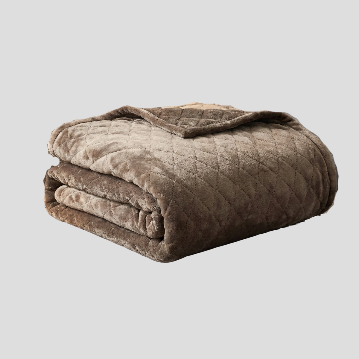 Weiche Velour-Kuscheldecke für Sofa und Bett - Kaffeebraun / 70x100cm - Wohndecken und Plaids