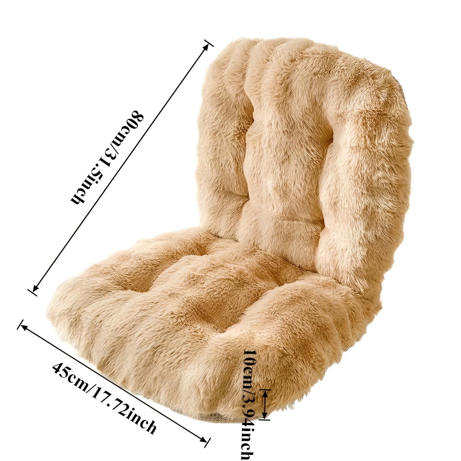 Weiches Sitzkissen aus Kunstfell – Extra Dick & Kuschelig | Perfekt für Stuhl und Sofa - Kissen