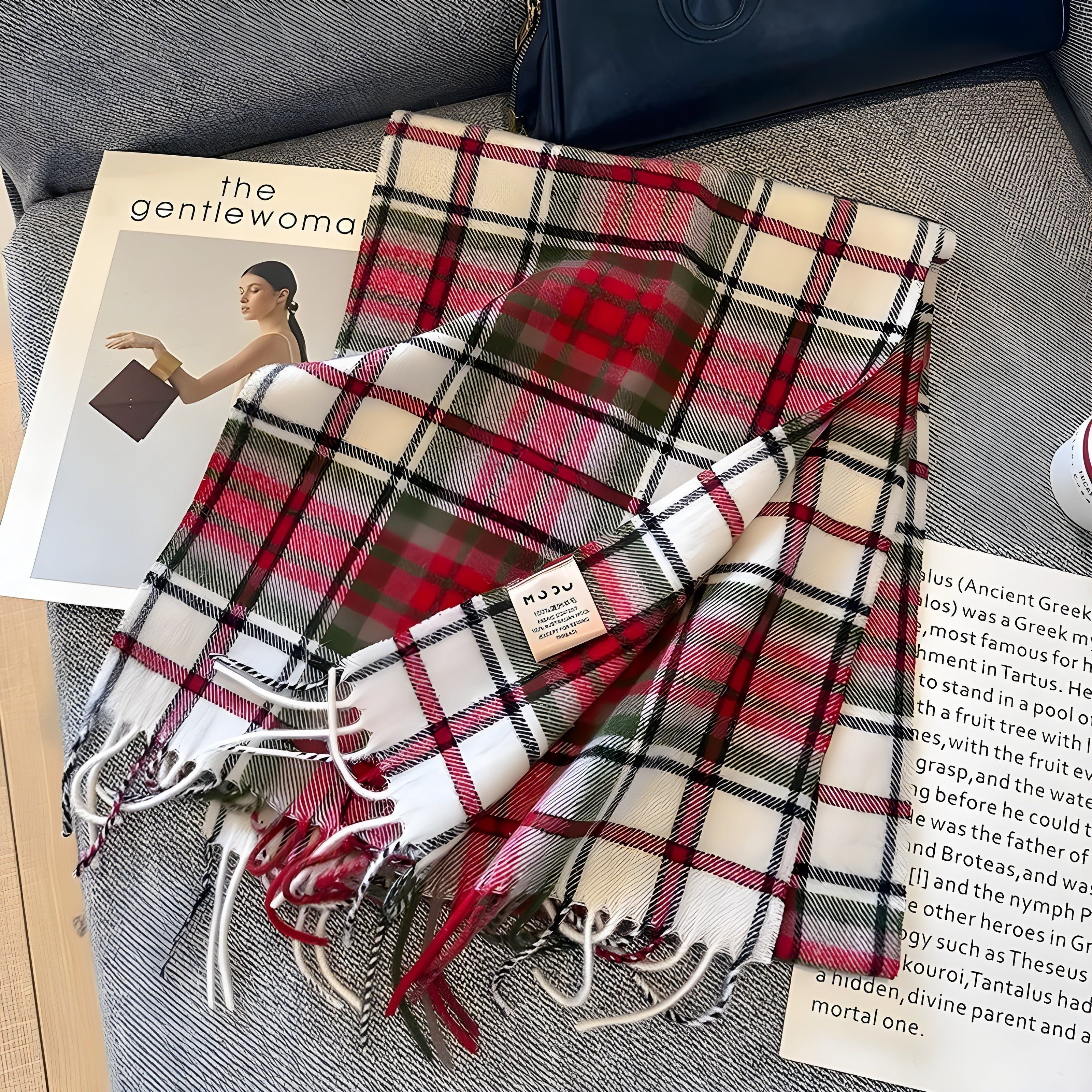 Winterschal mit Karomuster – Weich und Stilvoll Kaschmir | Perfekt für Damen im Herbst & Winter - Wohnzubehör