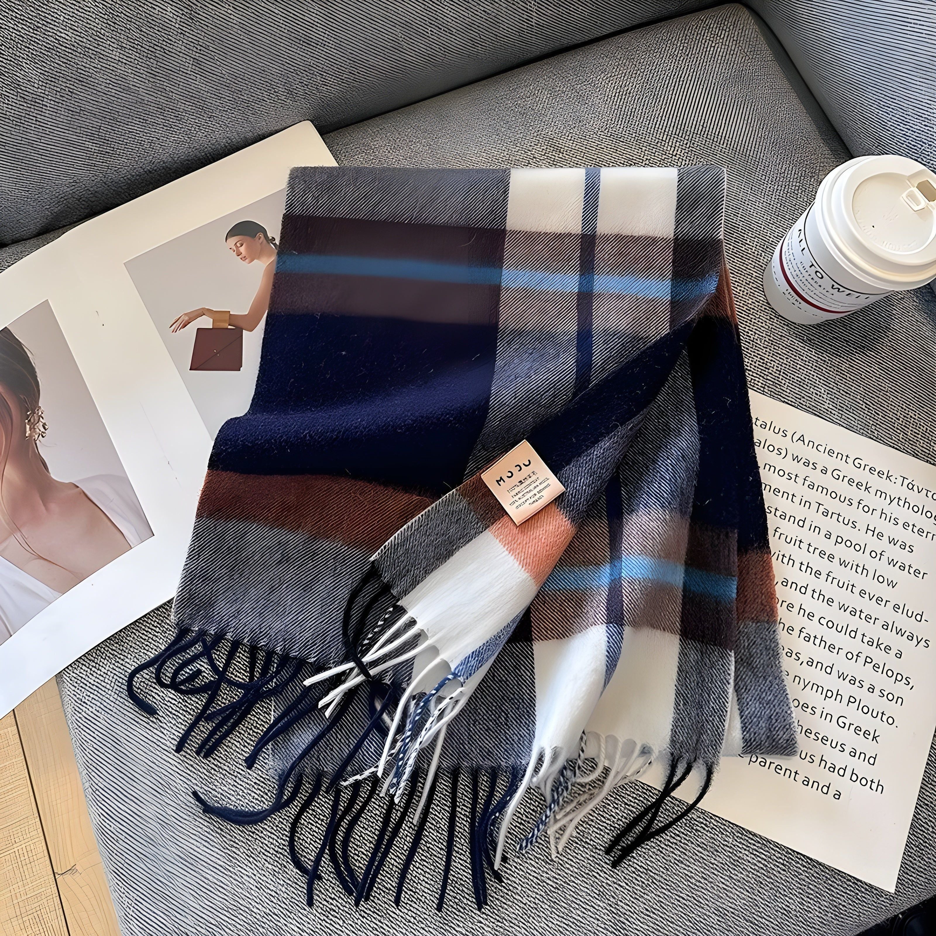 Winterschal mit Karomuster – Weich und Stilvoll Kaschmir | Perfekt für Damen im Herbst & Winter - Wohnzubehör