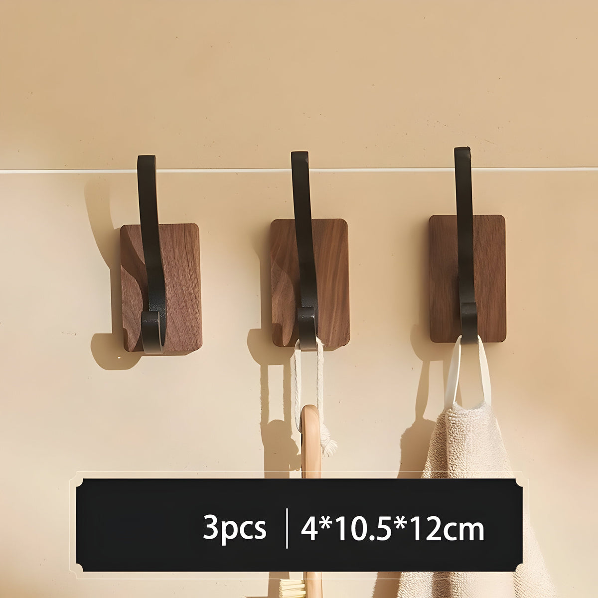 WoodenGrip Hook - Wandhaken aus Holz im Nordischen Stil - C-3PCS - Wandhaken