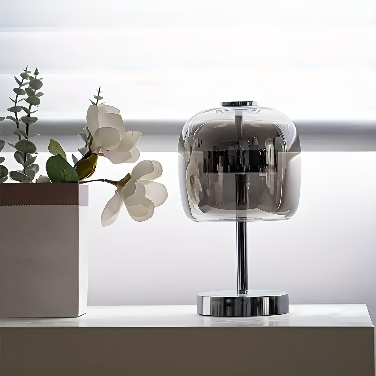 Lux Shine Lampe - Elegant Elektroplattiert Glas-Schreibtischlampe für Ambiente-Beleuchtung - Elegare