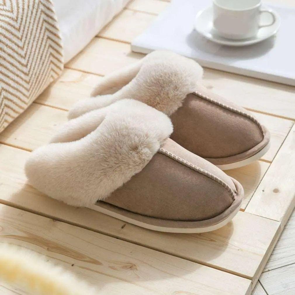 Zana Hausschuhe - Hausschuhe für das Bett das Sofa oder überall im Haus - Khaki / 36/37 - Damenschuhe