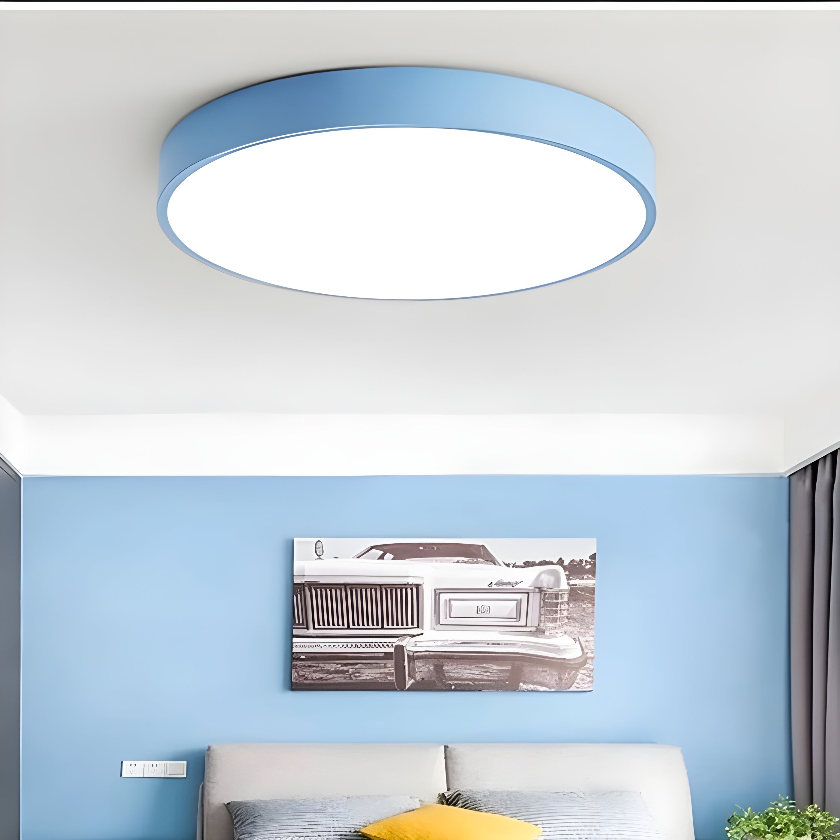LED-Deckenleuchte aus Holz - Dekorativ & Modern sanften Macaronfarben Skandinavisches Design
