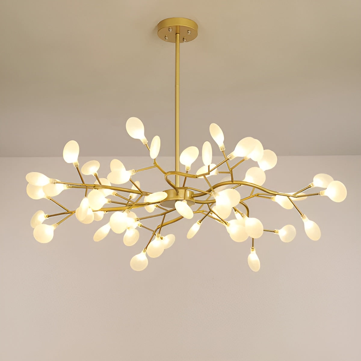 Zweigförmiger Kronleuchter – Elegante Firefly-Optik für stimmungsvolles Licht - 54 / Gold / A - Pendelleuchte