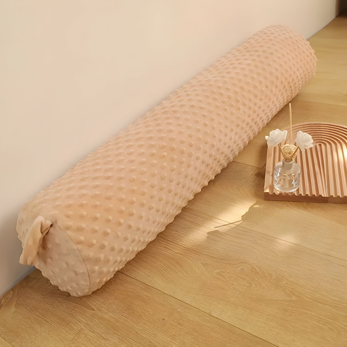 Zylindrisches Schlafkissen – Bequemes und Weiches Langkissen für Seitenschläfer und Bett - Mokka / 60cm - Kissen