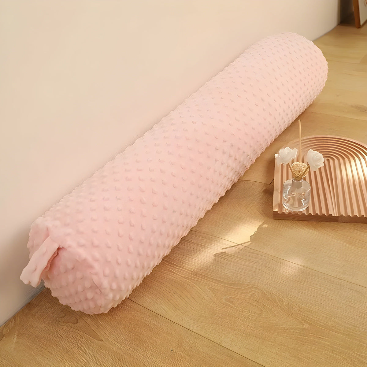 Zylindrisches Schlafkissen – Bequemes und Weiches Langkissen für Seitenschläfer und Bett - Rosa / 60cm - Kissen