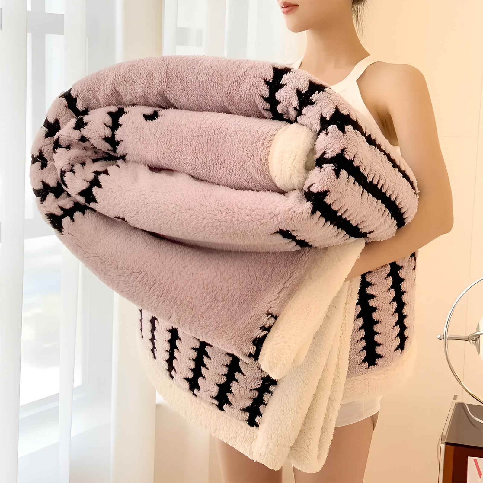 Gestreifte Fleece-Decke – Extra Weich und Warm | Perfekt für Wintertage