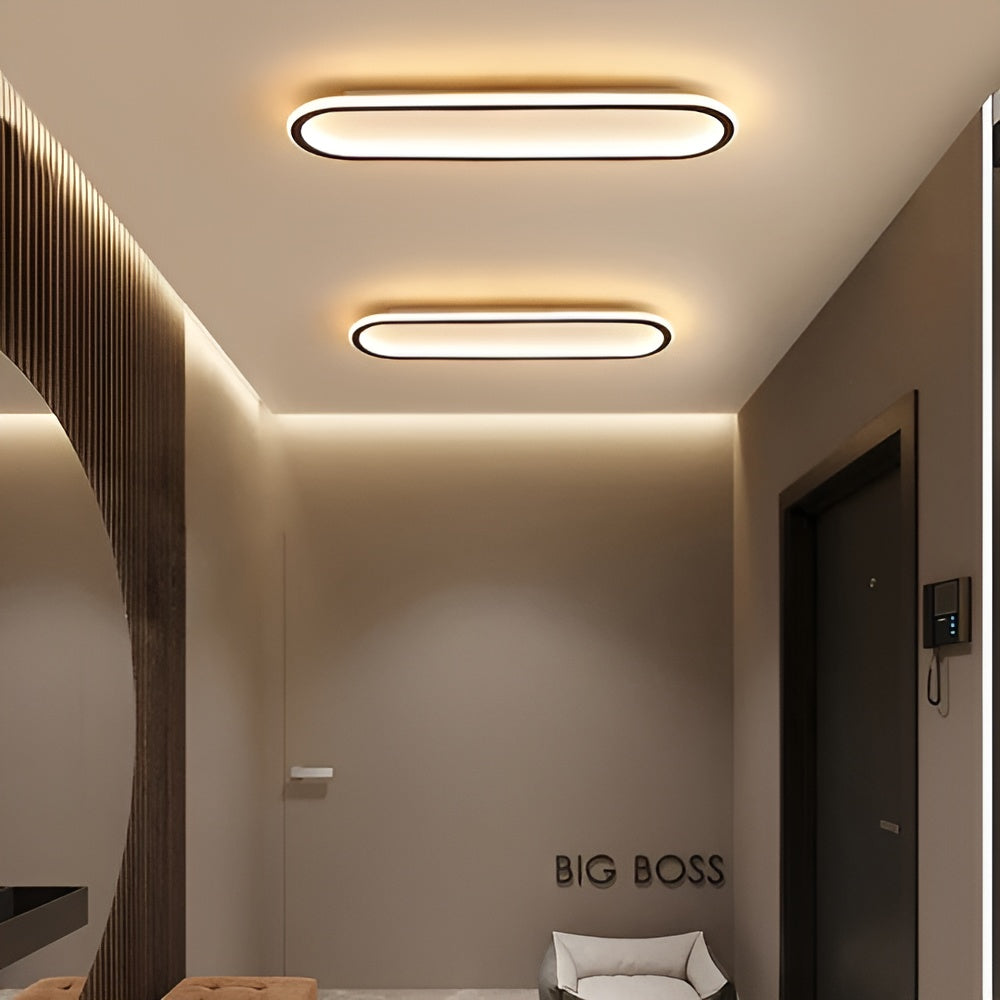LED-Deckenleuchte in Ovalform – Elegante  Modernes Design für Flur & Eingangsbereich