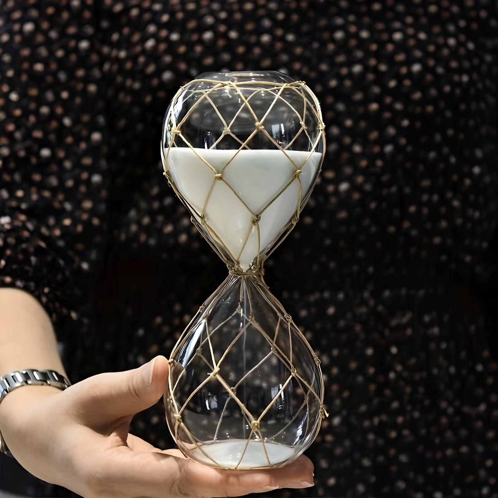 Kreative Sanduhr aus Glasgewebe – 30 Minuten zum Dekorieren und Entspannen | Perfekt für den Schreibtisch und als Deko