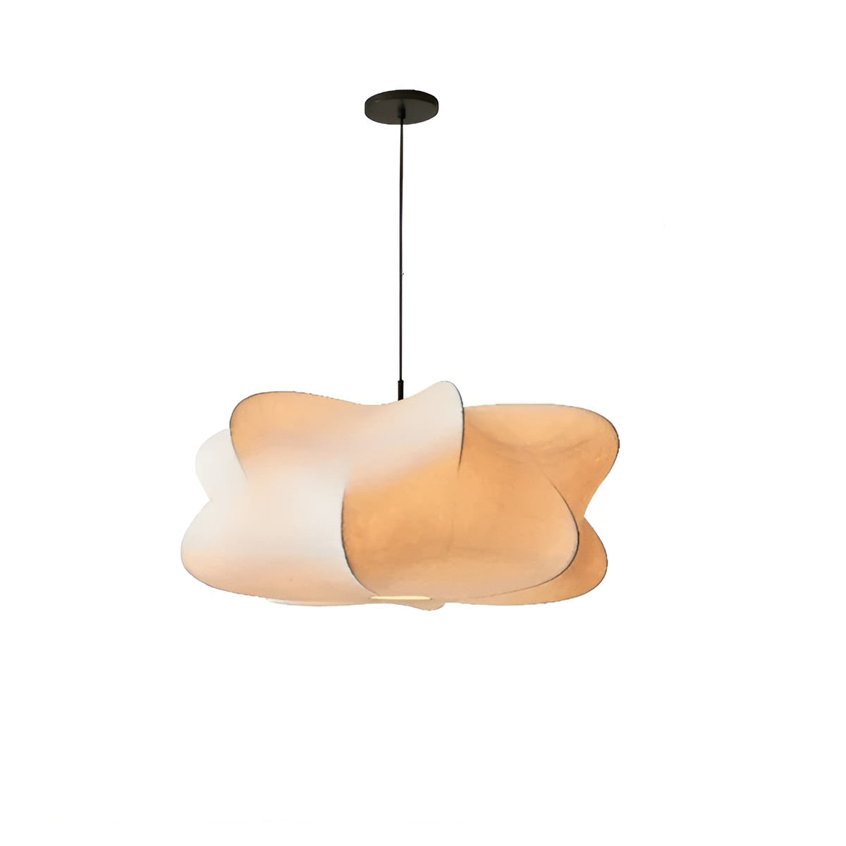 Seiden-Pendelleuchte – Elegantes Wabi-Sabi-Design | Sanftes, Warmes Licht für Wohnzimmer & Essbereich