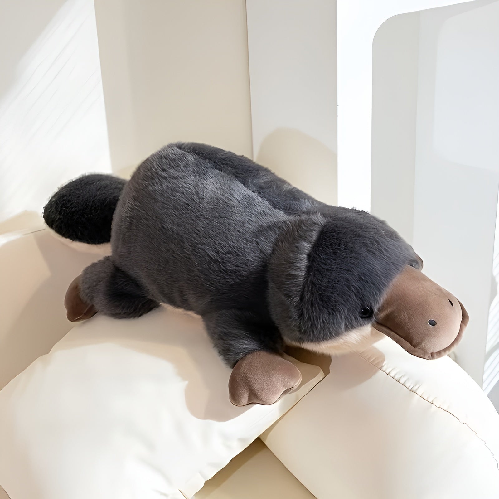Kuscheliges Schnabeltier Plüschtier – Flauschig & Bequem | Plüschkissen für Zuhause - 100cm/39.37in - Kissen