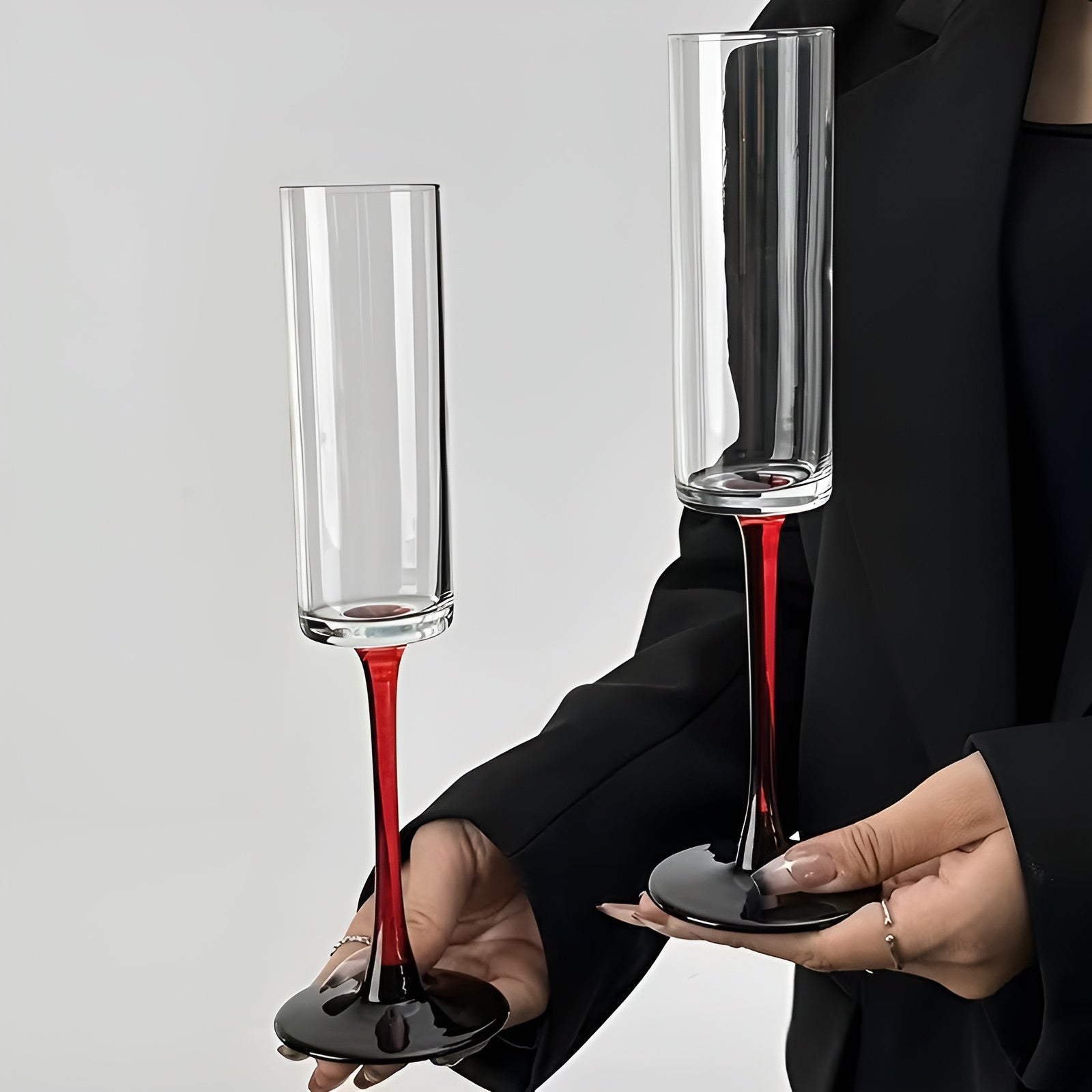 Champagnerflöten im französischen Design – Elegant & stilvoll | Für besondere Anlässe - 2 Stück - Champagnerglas