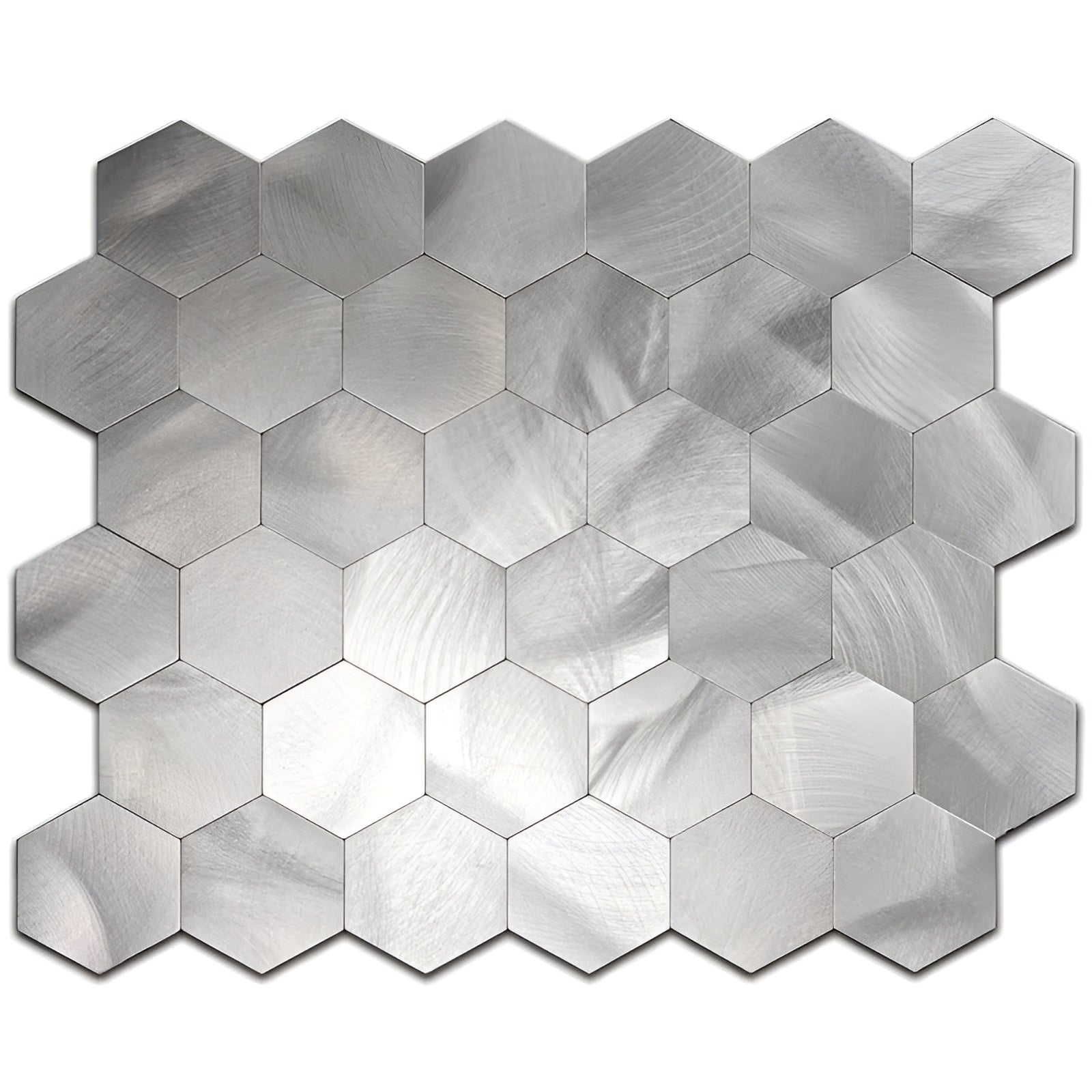 Regenbogen Mosaik Wandsticker Set (10 Stück) – Selbstklebende Metalloptik Fliesen | Dekorative Backsplash Wanddeko