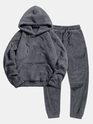 Damen Teddy-Fleece Set – Hoodie und Jogginghose