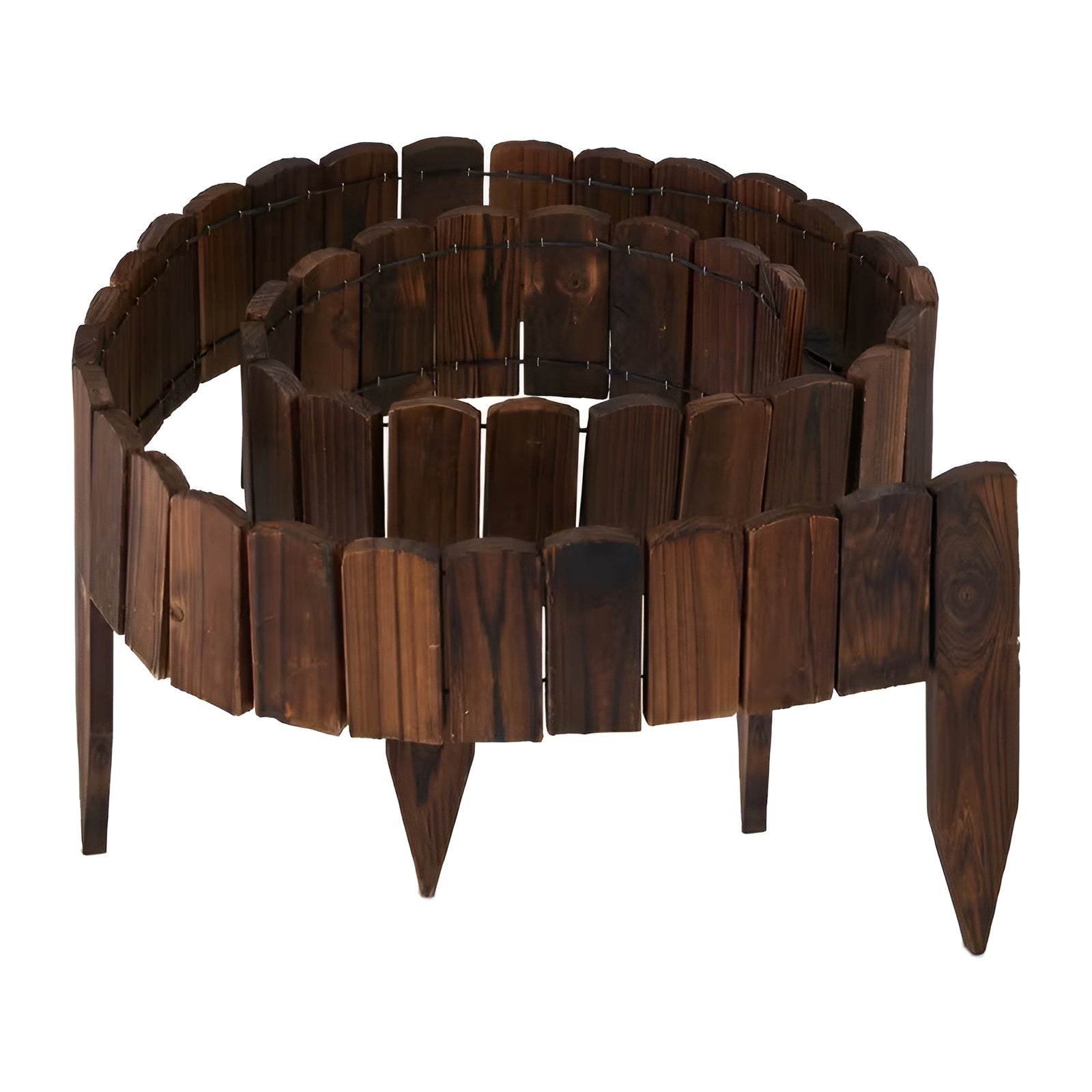 Gartenumrandungszaun Dunkelbraun – Dekorative Karottenrahmen-Rasenumrandung Für Blumenbeete Und Landschaftsgestaltung