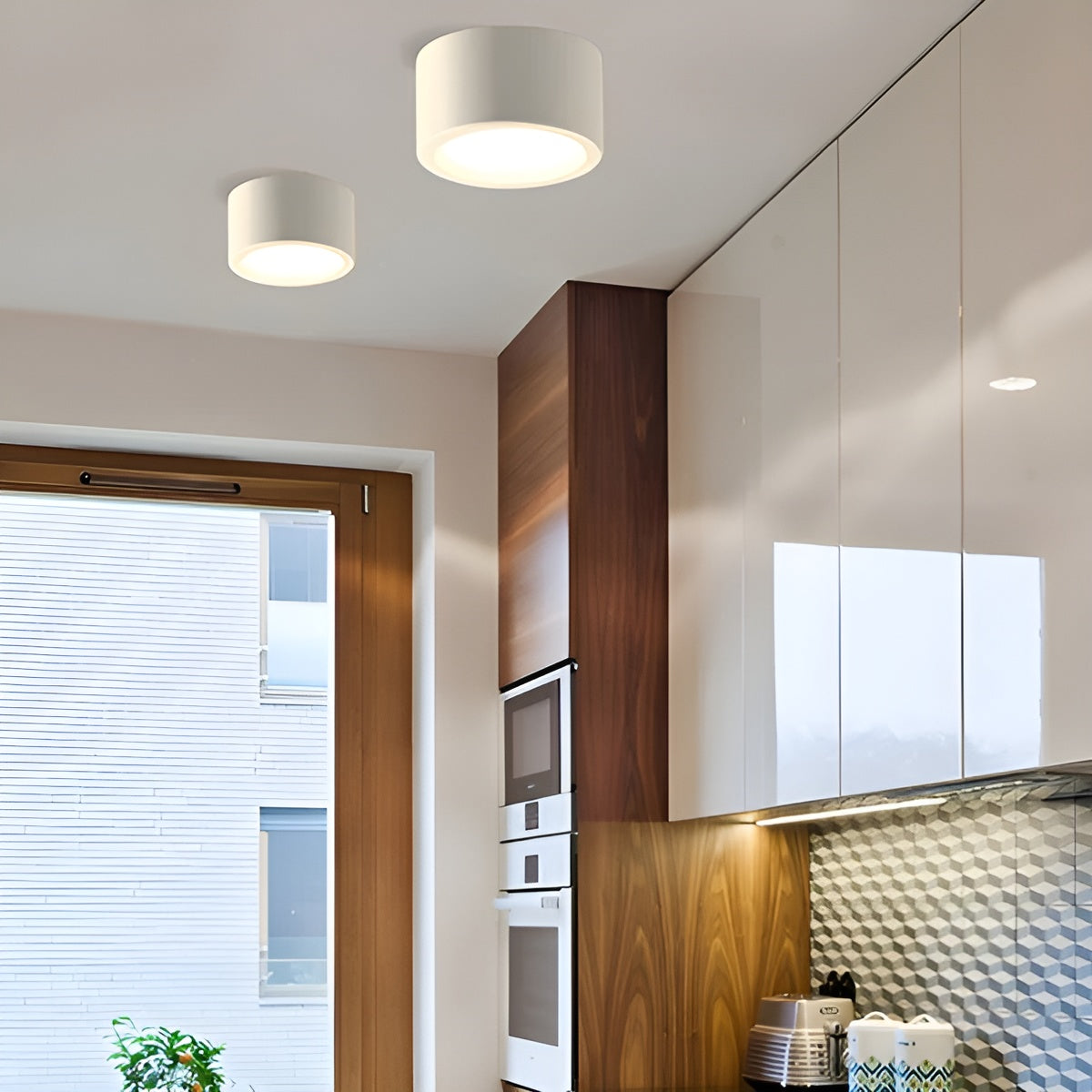 Moderne LED-Deckenleuchte  – Runde Form & warmes LED-Licht | Gemütliche Beleuchtung für jeden Raum