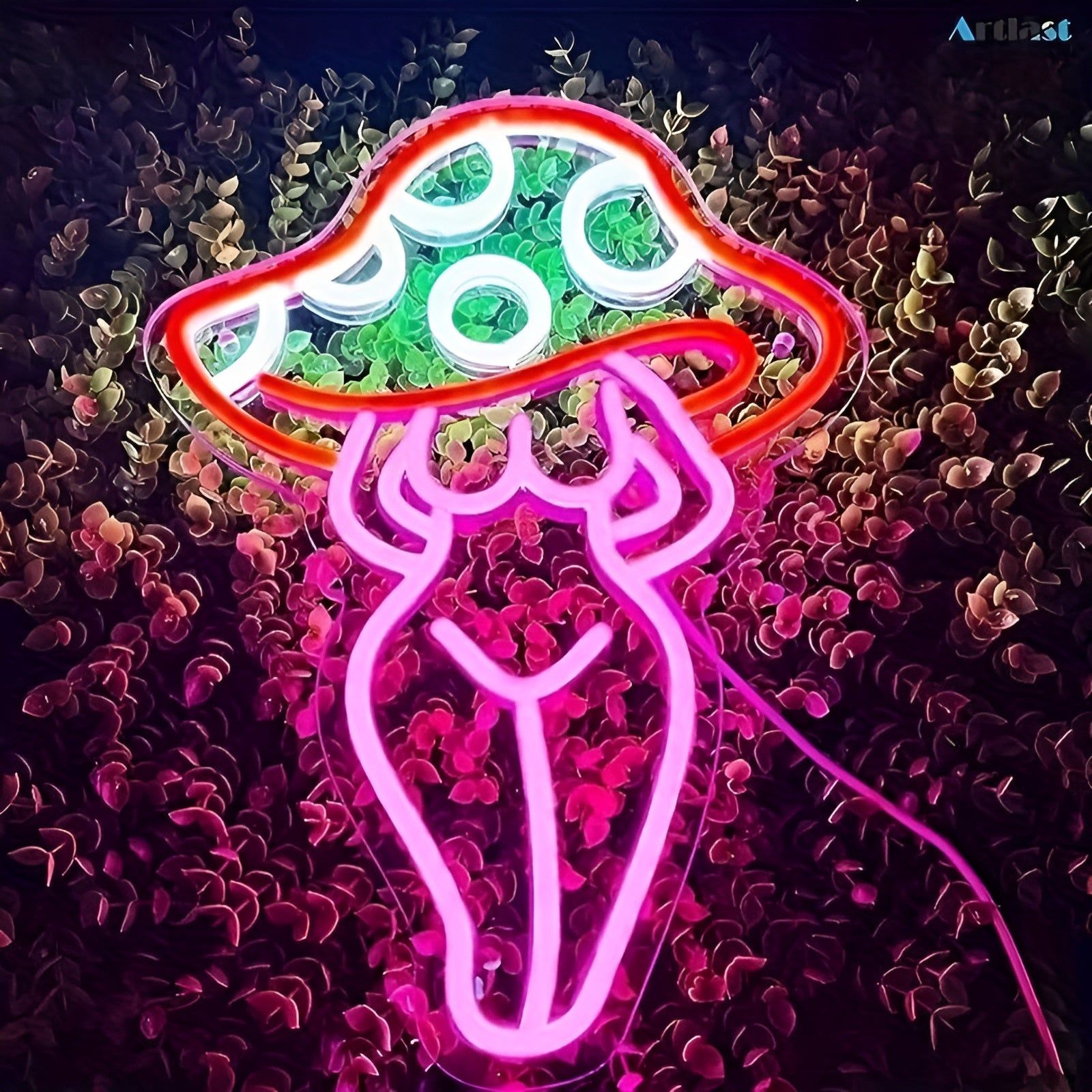 NeonMushroom Light - Multicolor USB-Powered LED Mushroom Neon Light Elegare