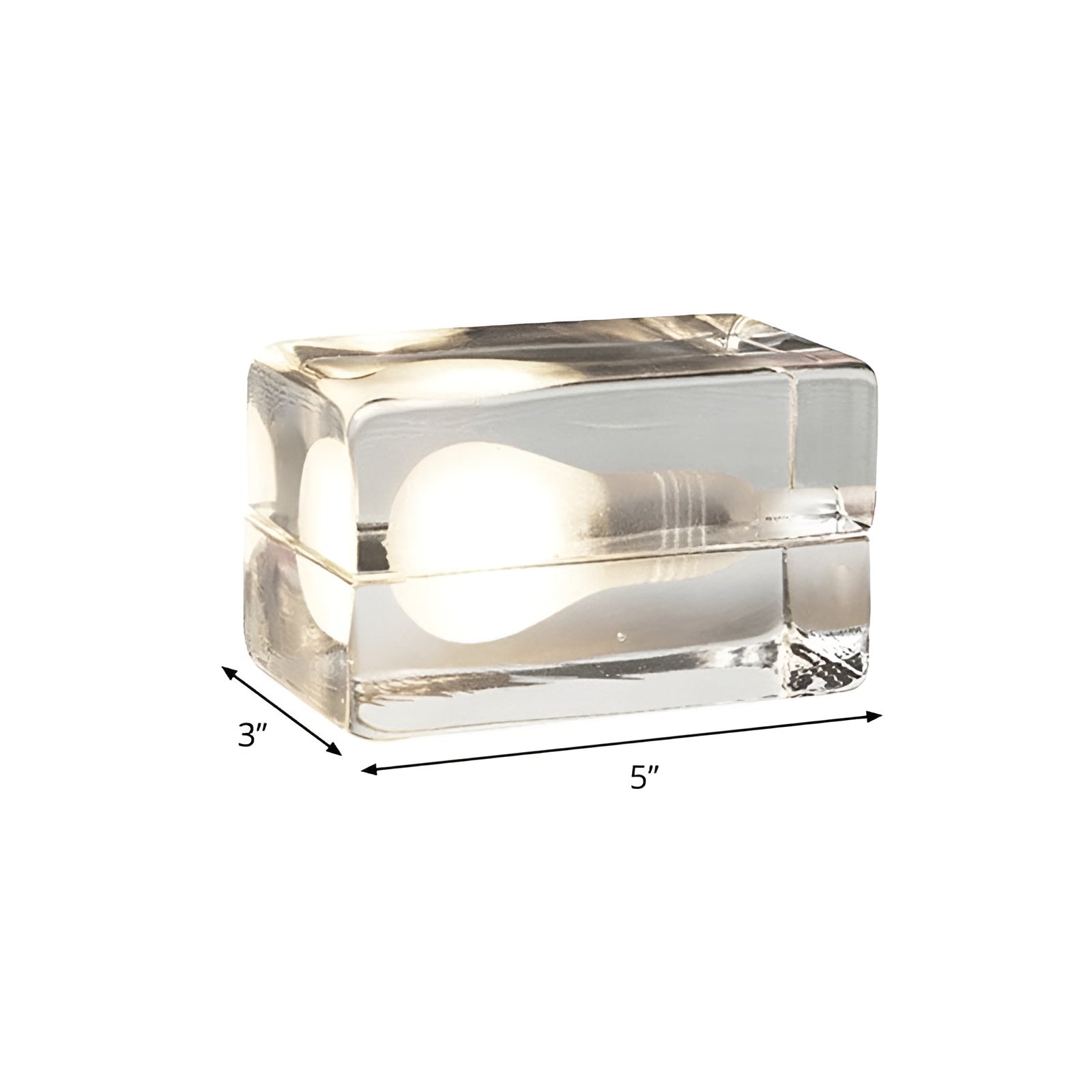 IceLuxe Light – Minimalistische Eiswürfel-LED-Glaslampe