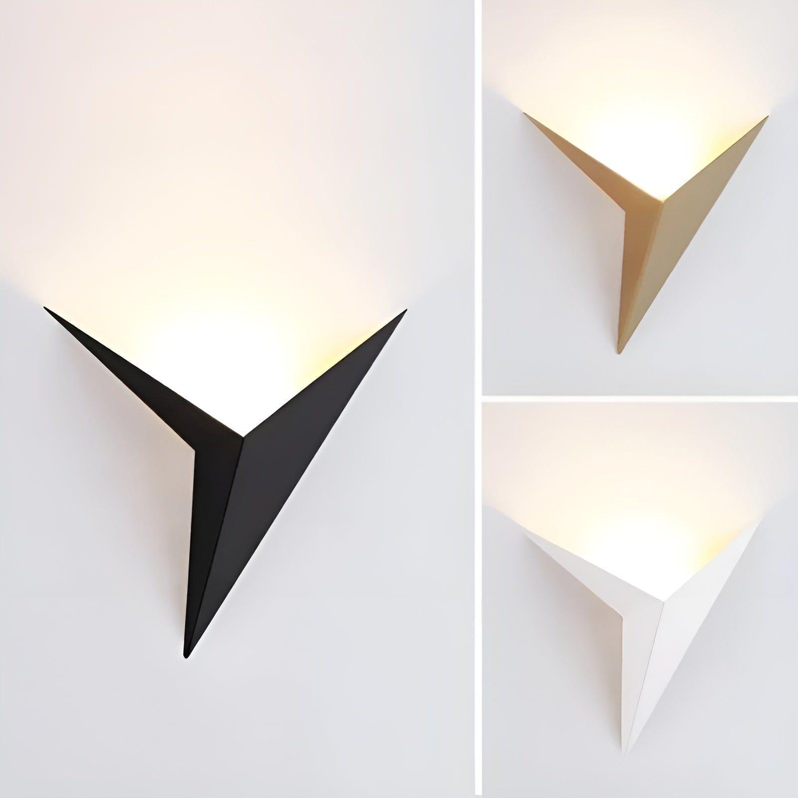 OrigamiGlow Light - Minimalistische Origami-Dreiecksform LED-Wandlampen Elegare