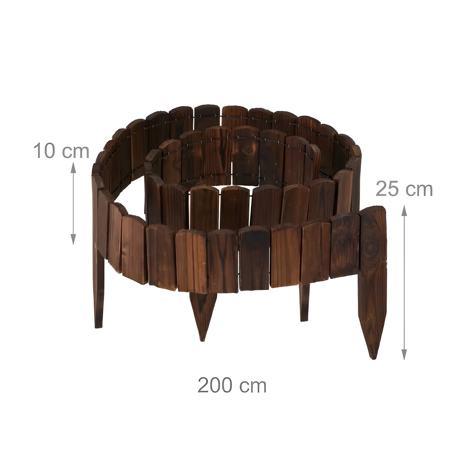 Gartenumrandungszaun Dunkelbraun – Dekorative Karottenrahmen-Rasenumrandung Für Blumenbeete Und Landschaftsgestaltung