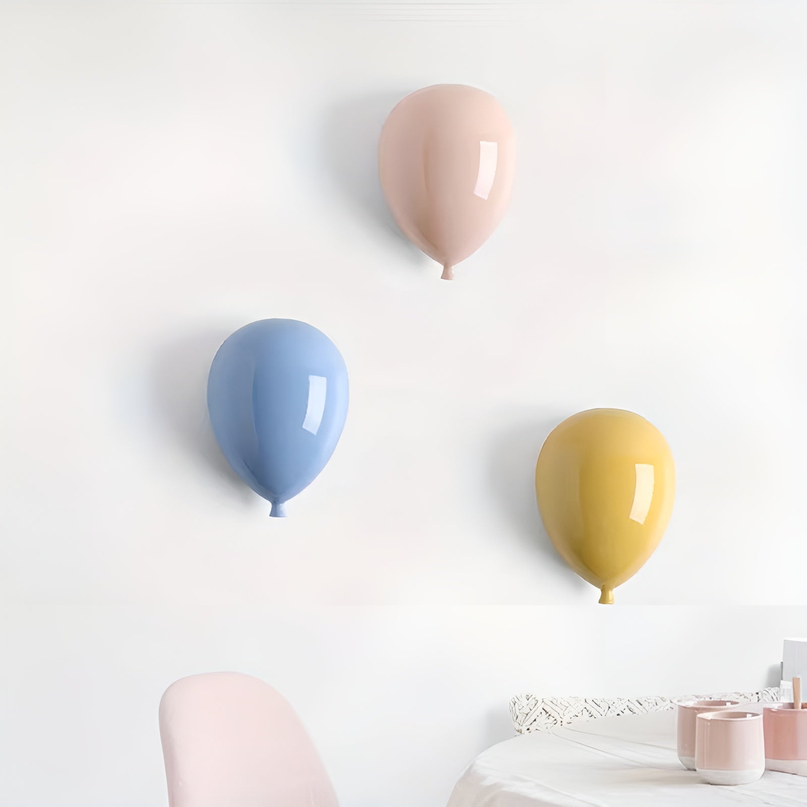 Keramik-Ballon Hängedeko – Modern & Dekorativ | Stilvoller Wohnakzent für Wohn- und Schlafzimmer - Wohnzubehör