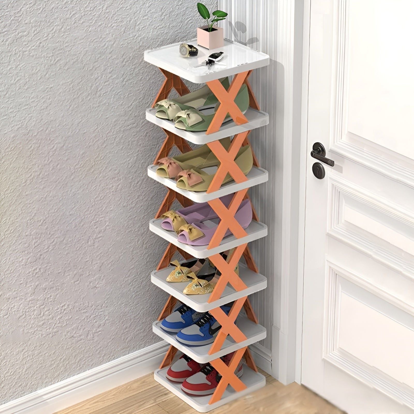 FlexiRack Schuh-Organizer - Multifunktionales Mehrschichtiges Faltbares Schuhregal