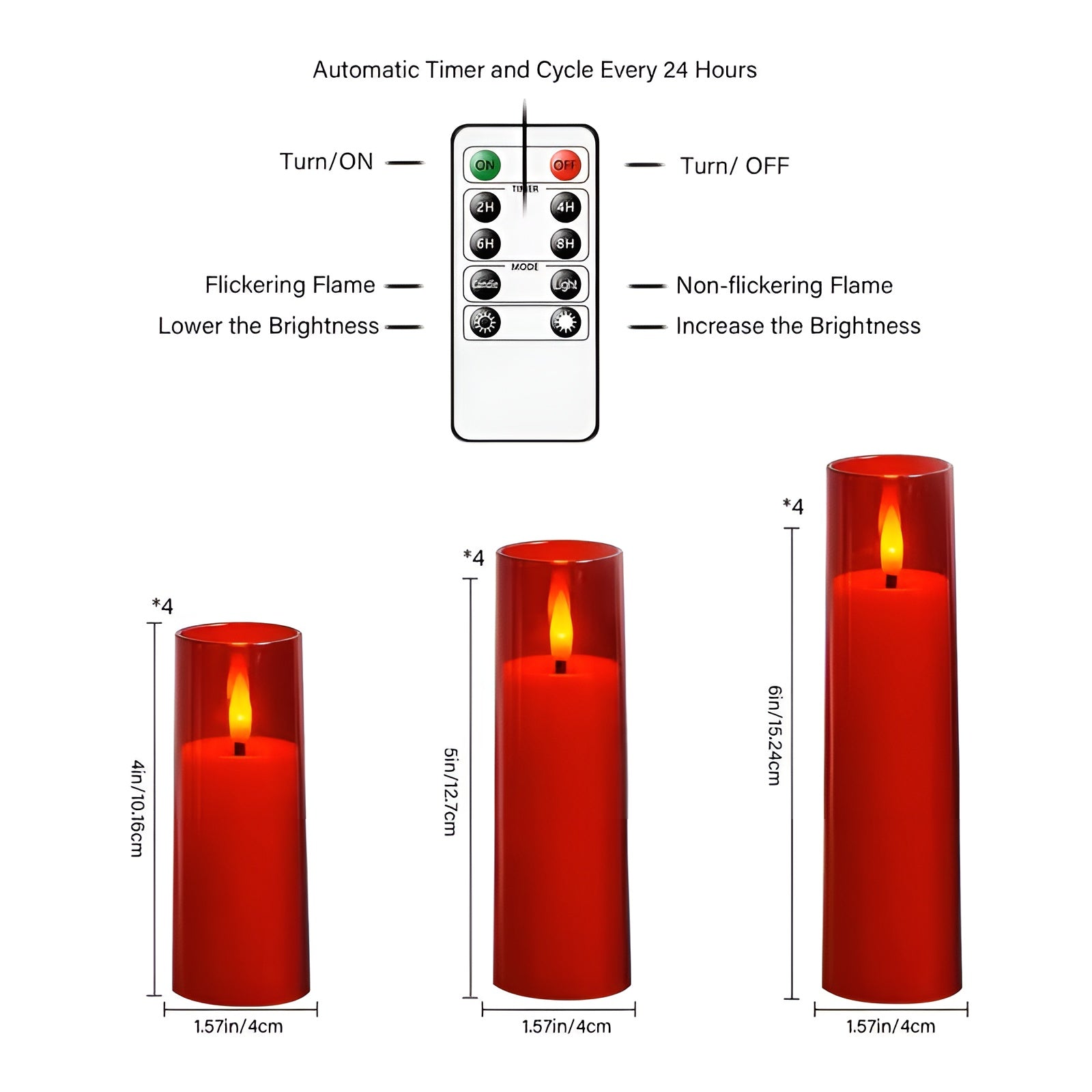 Flackernde LED Kerzen 12er Set – Stimmungsvolles Licht ohne Brandgefahr | Mit Fernbedienung & Timer - Wohnzubehör