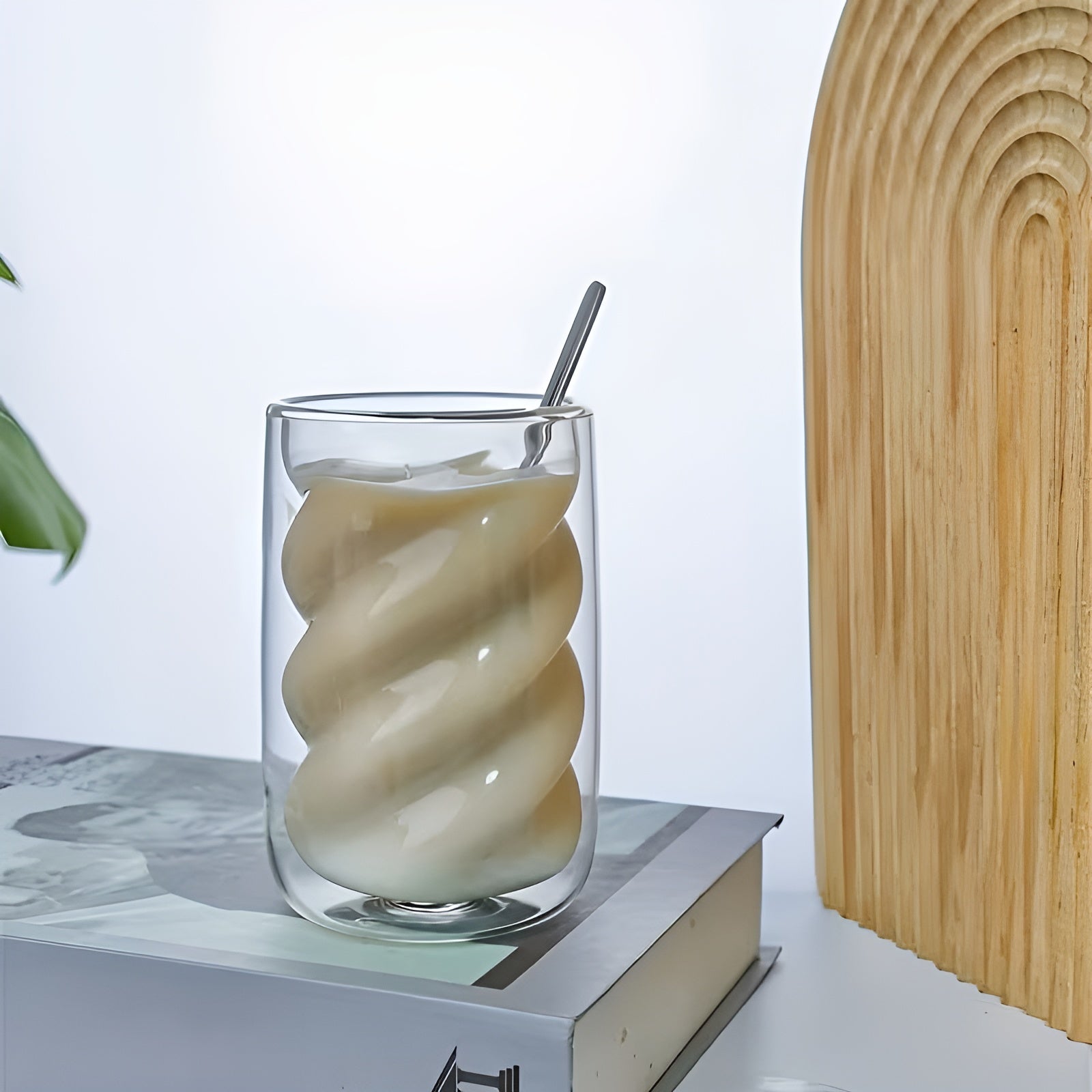 Doppelwandige Spiralgläser im 4er-Set – Hitzebeständig und Isolierend | Ideal für Kaffee Tee und Desserts - Wohnzubehör
